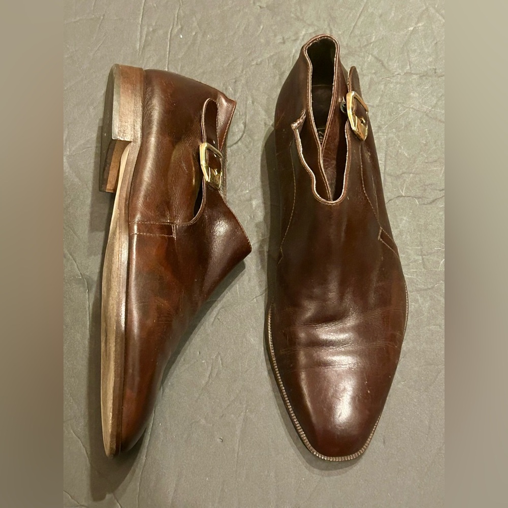 Emilio Franco shoes brown leather calf point toe size 10.5 EUC